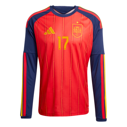 Camiseta Hombre Primera Equipación Mundial 2026 Manga Larga - Williams JR - 17
