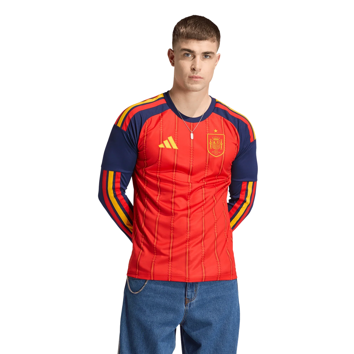Camiseta de España 2026 primera equipación para hombre manga larga